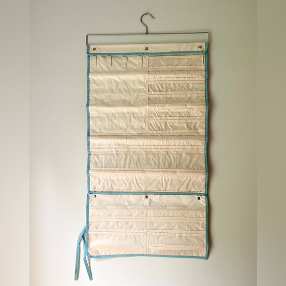 Real Simple Jewelry Accessories Organizer Hanging 70 Pockets Removable 18x38 in - Picture 3 of 8